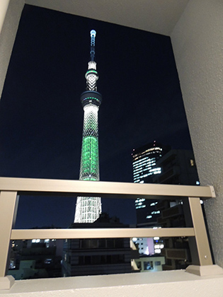 プチグランデスカイビュー スカイツリー お部屋からの夜景